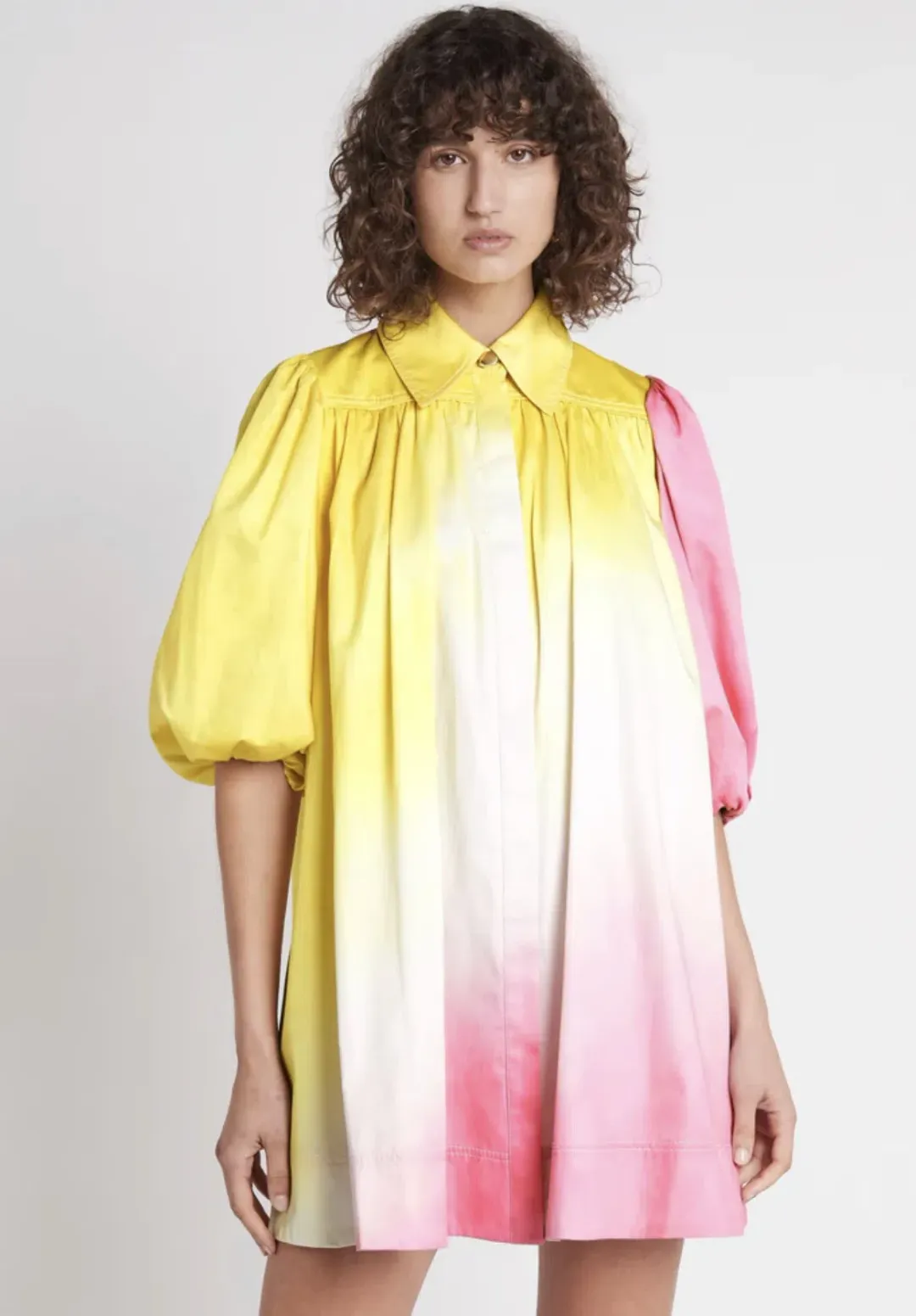 Aje Cloud Burst Smock Mini Dress Tie-Dye Size 8 for rent on The Volte - main image