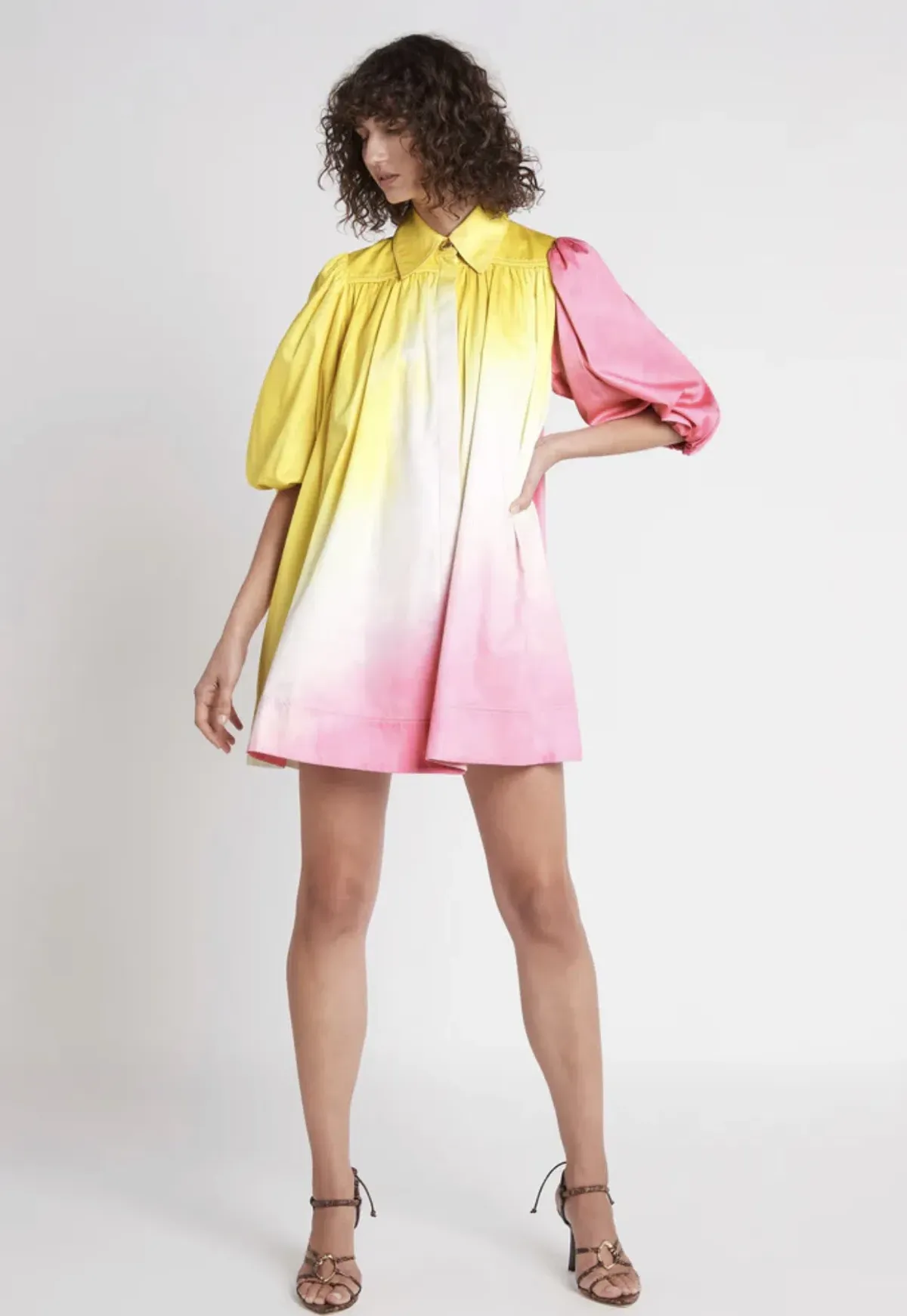 Aje Cloud Burst Smock Mini Dress Tie-Dye Size 8 for rent on The Volte - main image