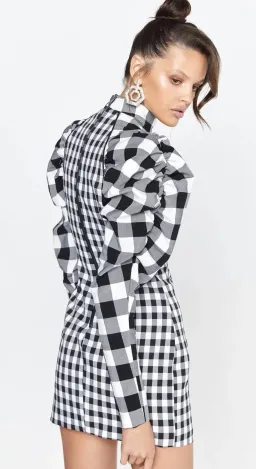 Mossman Cross Check Mini Dress Print Size 8 for rent on The Volte - image 4