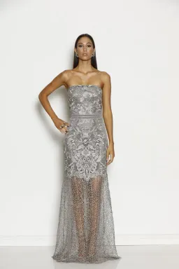 Grace & Hart Adele Gown Silver Size 14 for rent on The Volte - image 1