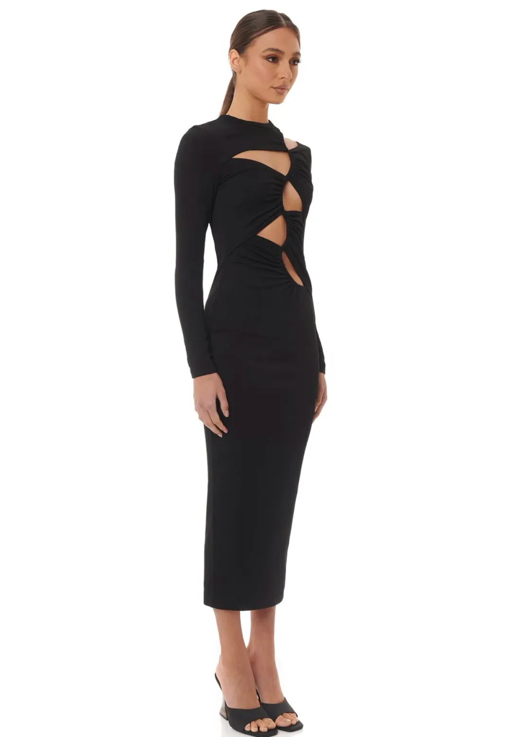 Eliya The Label Cabana Dress Black Size S for rent on The Volte - main image