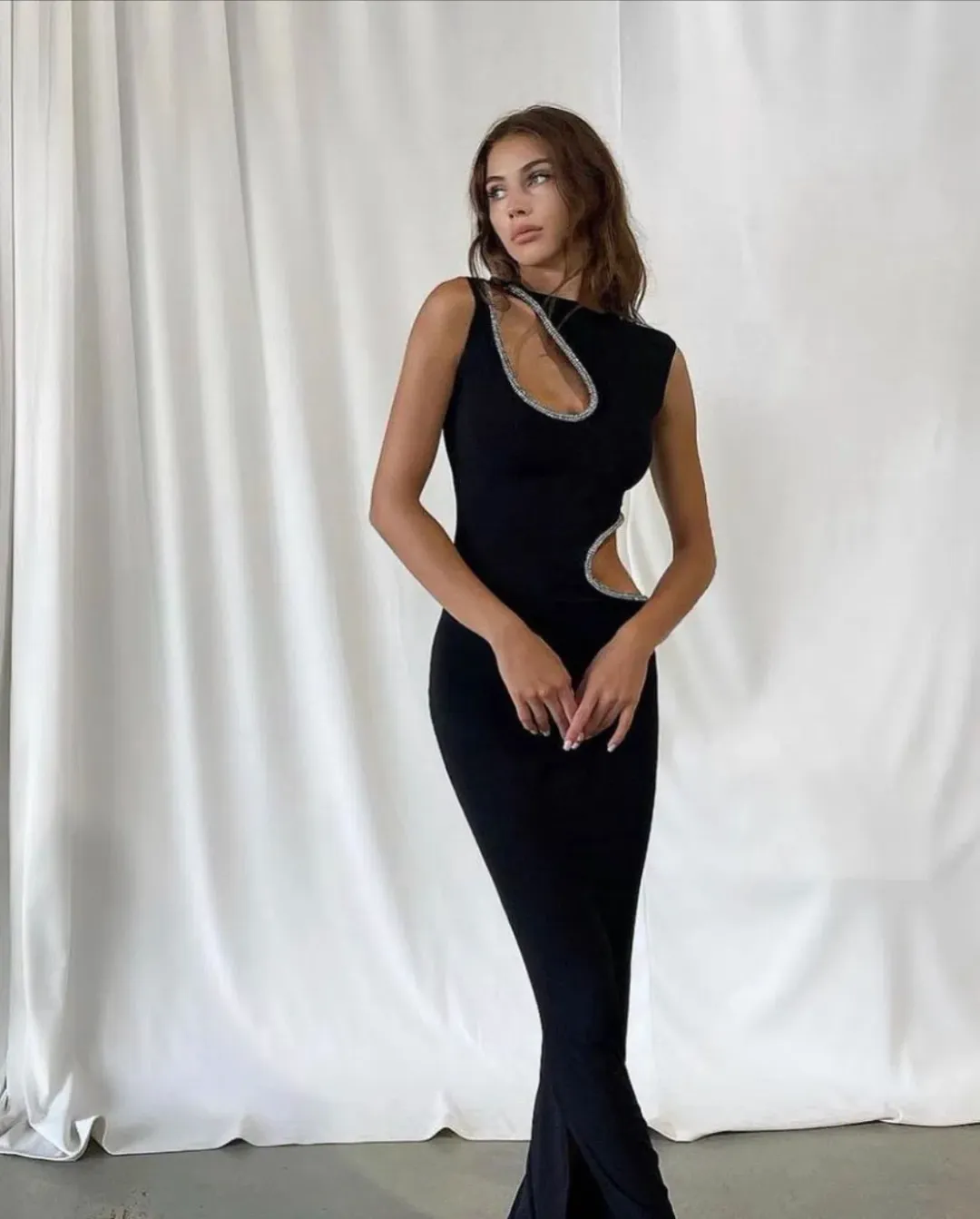 Ivona Skelo Viva Dress Black Size 8 & 10 for rent on The Volte - main image