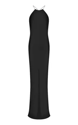 Michael Lo Sordo Charlie Bias Halter Dress Black Size 6 for rent on The Volte - image 3