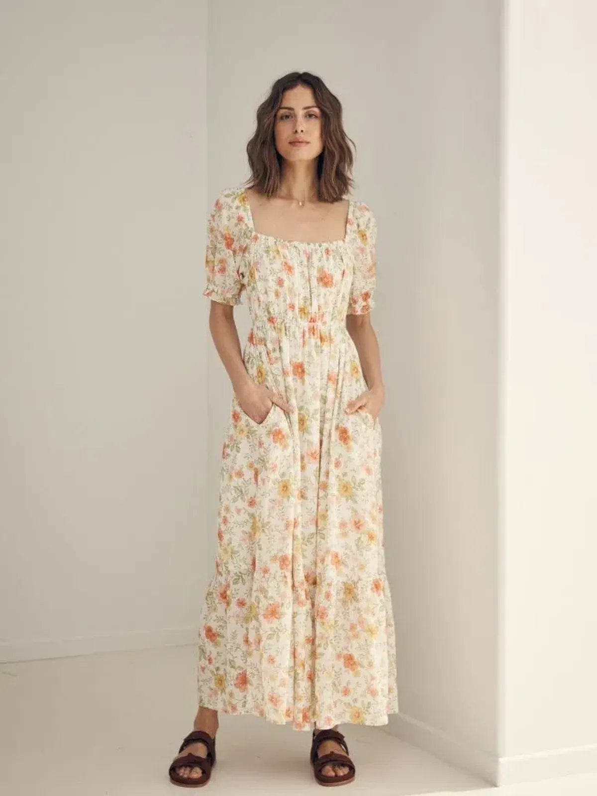 One Country Mouse Oakmeadow Jasmine Dress In Hibiscus Size 10 for rent on The Volte - main image