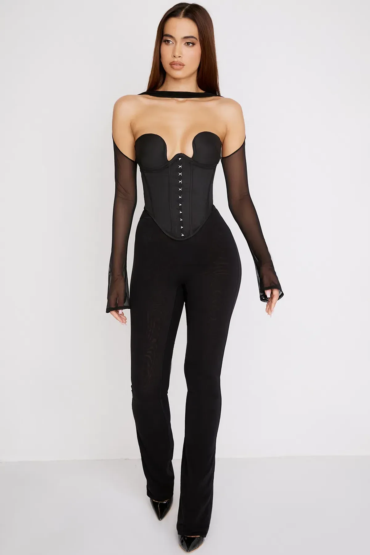House of CB Mina Structured Corset Black Size S / Au 8 for rent on The Volte - main image