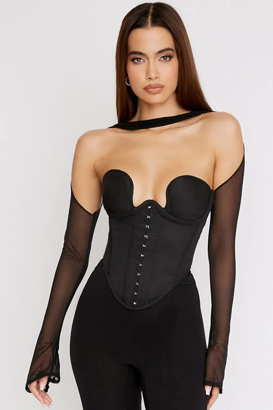 House of CB Mina Structured Corset Black Size S / Au 8 for rent on The Volte - main image