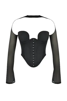 House of CB Mina Structured Corset Black Size S / Au 8 for rent on The Volte - image 6