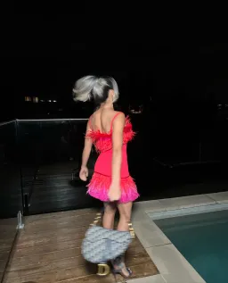 Staud Etta Dress Blood Orange Size XS/ Au 6 for rent on The Volte - image 3