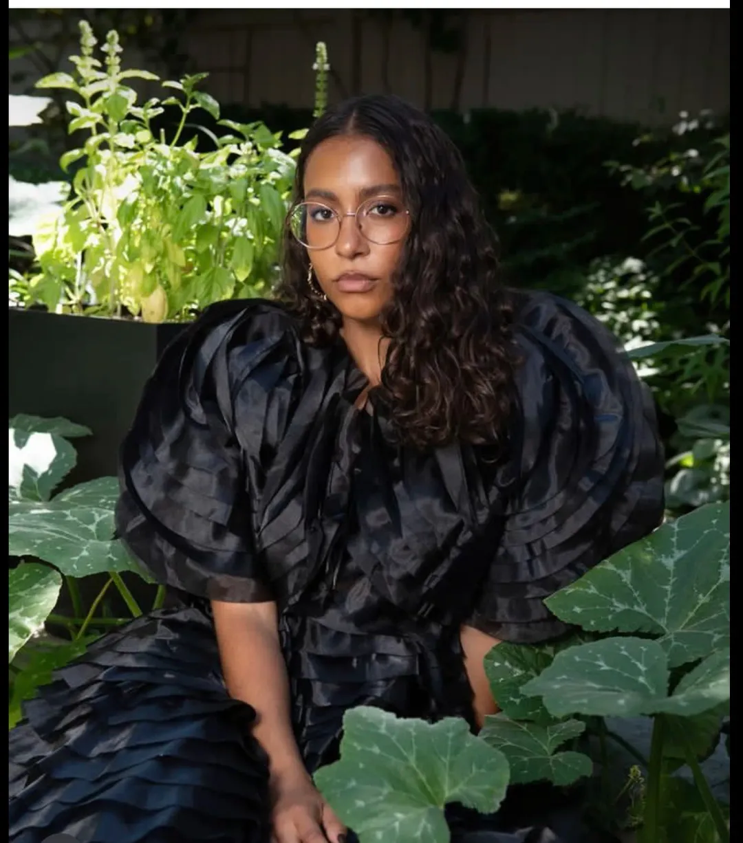 Aje Amour Ruffle Midi Dress Black Size 8 for rent on The Volte - main image