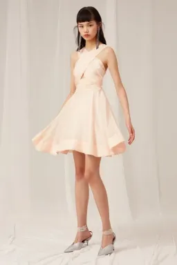 Keepsake In Knots Mini Dress Blush Size L / AU 12 for rent on The Volte - image 2