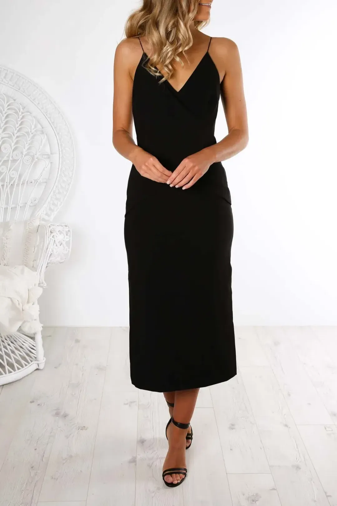Finders Keepers Dreams Midi Dress Black Size S / Au 8 for rent on The Volte - main image