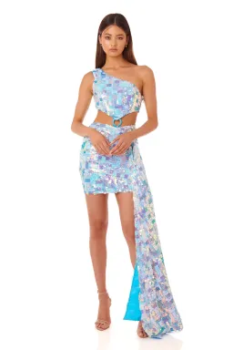 Eliya the Label Astrid Dress Blue Sequin Size M / Au 10 for rent on The Volte - image 4