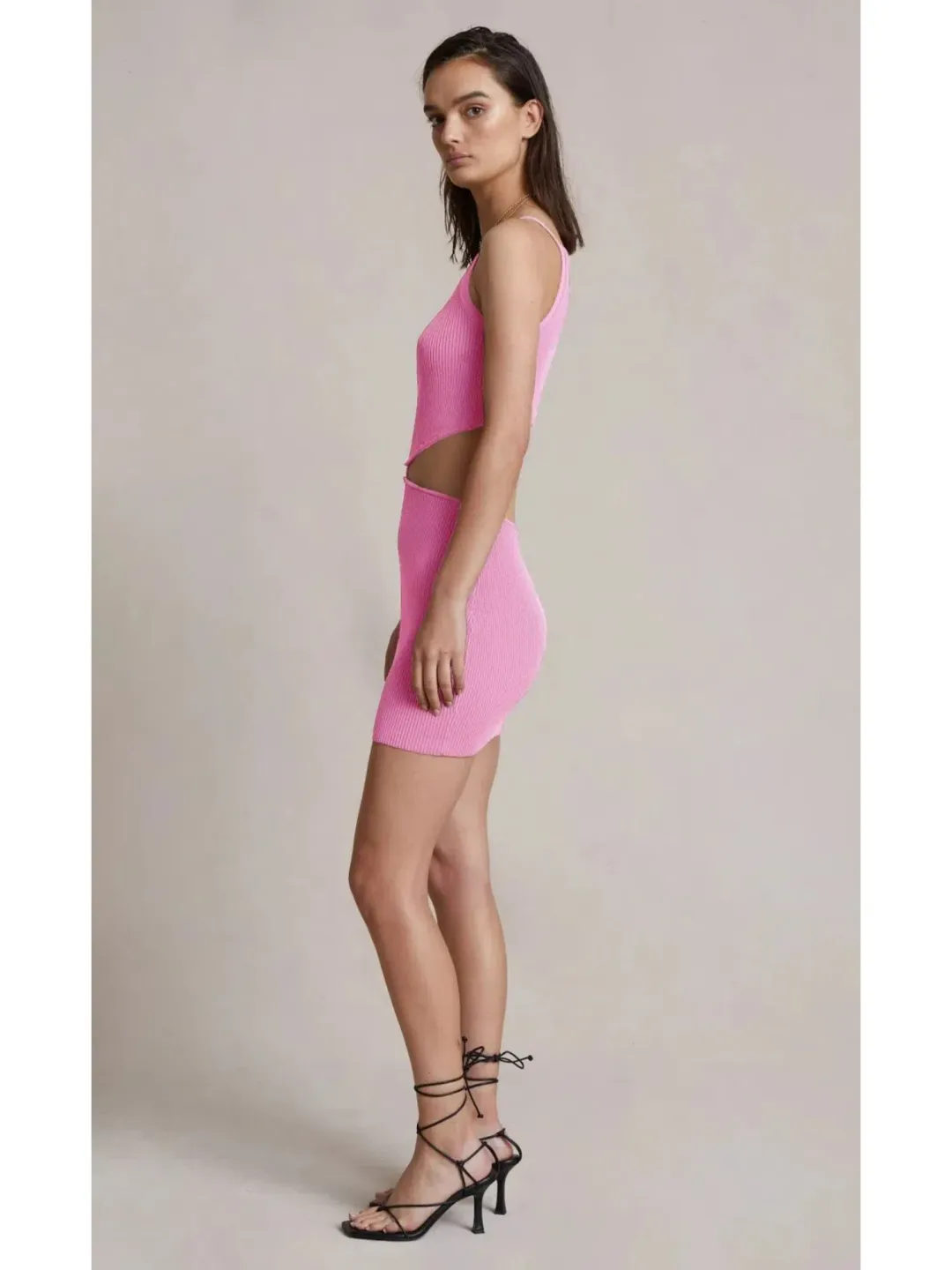 Bec & Bridge Mason Knit Mini Dress Pink Size AU 6 for rent on The Volte - main image