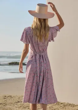 Auguste The Label Eloise Biscot Midi Dress Lavender Size 16 for rent on The Volte - image 3