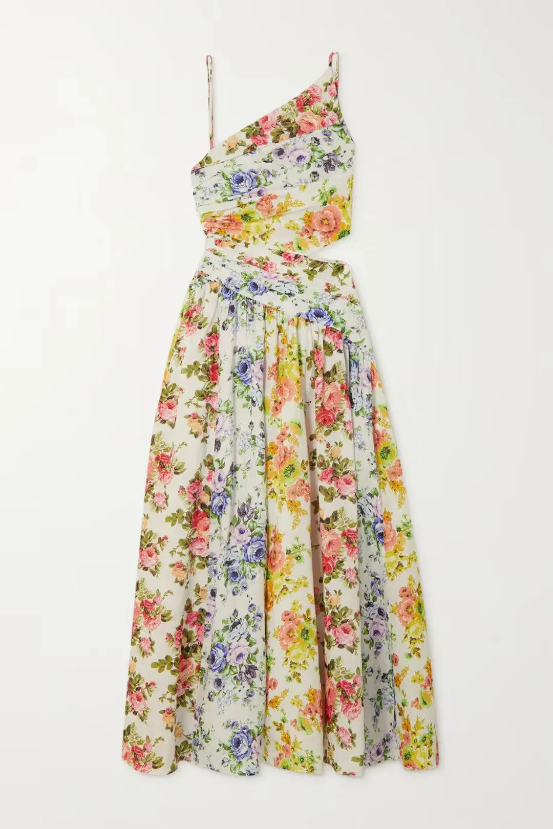 Zimmermann Net Sustain Asymmetric Open Back Floral Print Size 1 / Au 10 for rent on The Volte - main image