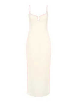 Paris Georgia Marlo Dress Cream With Bubblegum Pink Size S / Au 8 for rent on The Volte - image 4