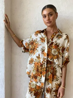 Alemais Derby Lounge Shirt and Pants Set Print Size 10 for rent on The Volte - image 2