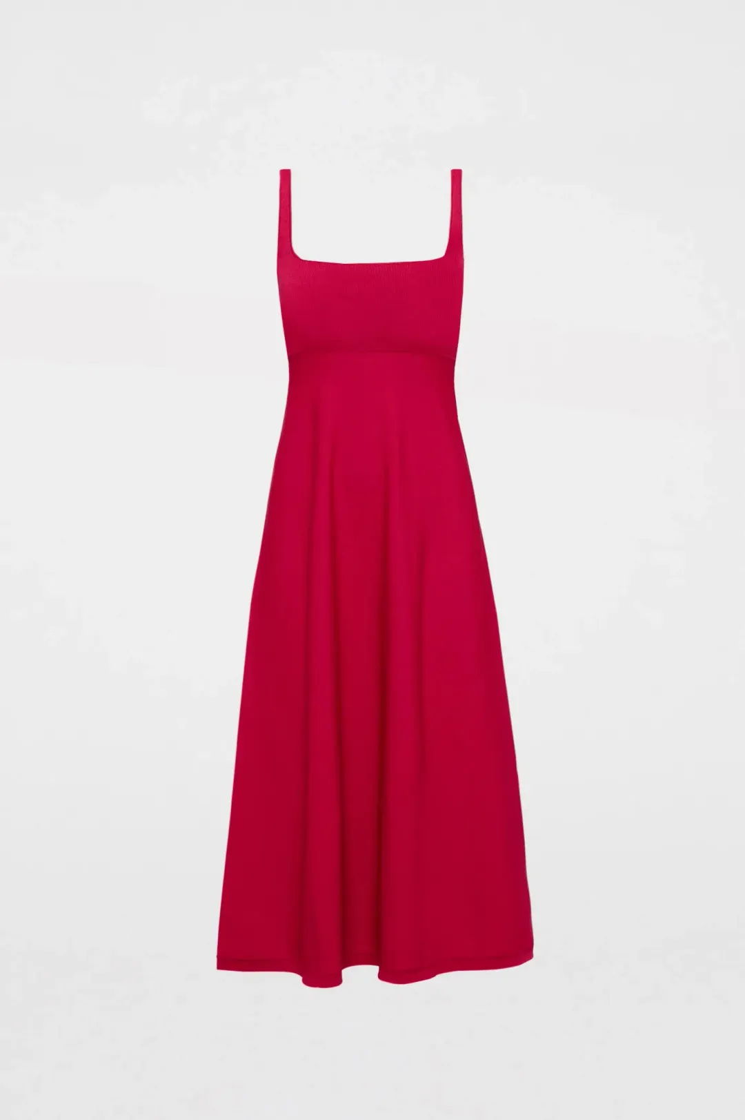 Scanlan Theodore Crepe Knit Square Neck Dress in Raspberry Red Size S/ AU 8 for rent on The Volte - main image