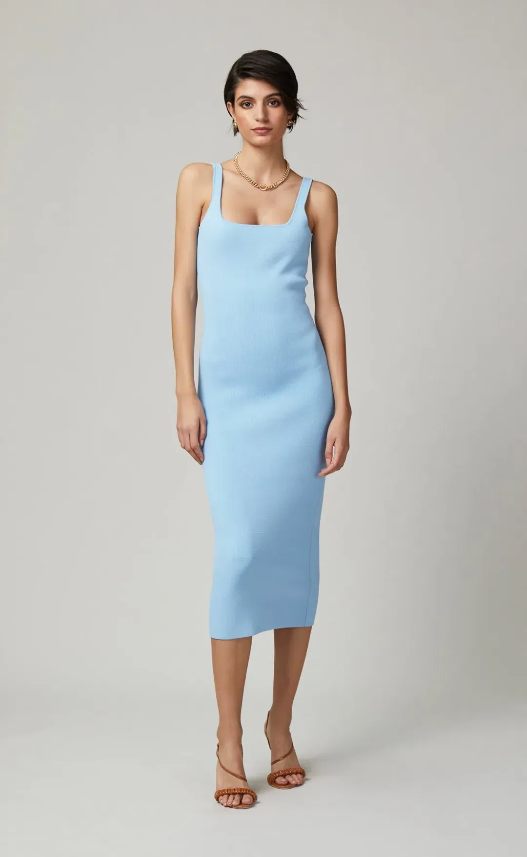 Bec & Bridge Emeline Midi Dress Blue Size 10 for rent on The Volte - main image