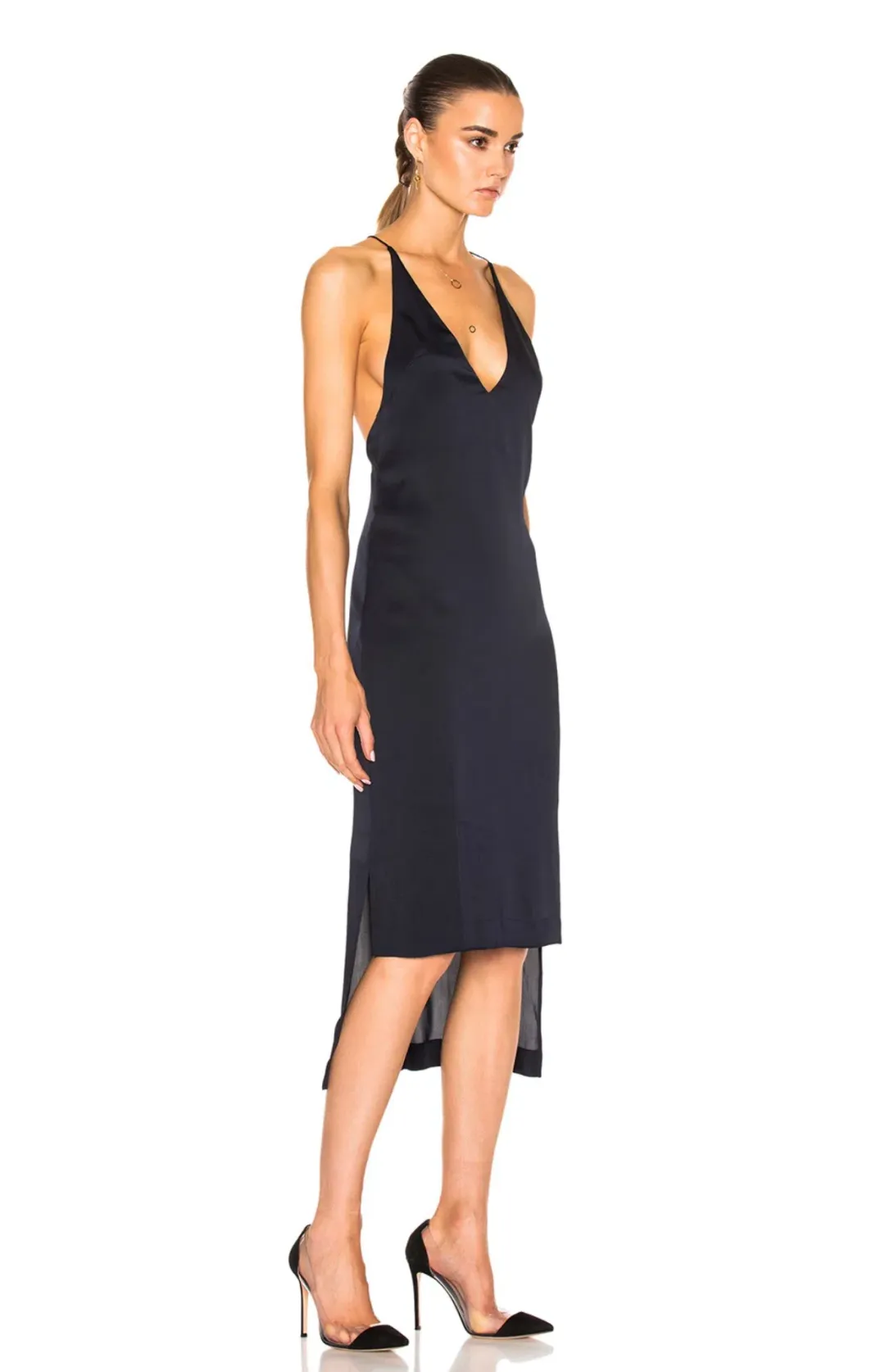 Dion Lee Fine Line Dress Black Size 12 for rent on The Volte - main image