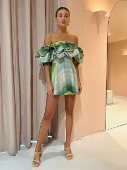 Acler Cumberland Dress Print Size 10 for rent on The Volte - image 3