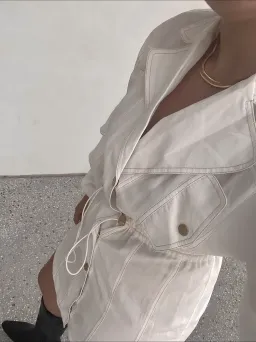 Aje Prima Trench Dress White Size 6  for rent on The Volte - image 3