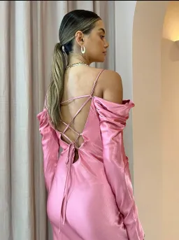 Issy Sereia Dress in Kiss Pink Size 8 for rent on The Volte - image 4