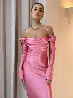 Issy Sereia Dress in Kiss Pink Size 8 for rent on The Volte - image 3