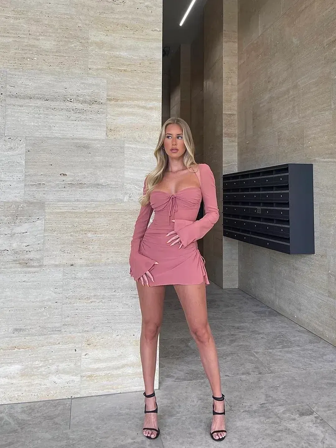 House of CB Baby Mini Dress Pink Size M / Au 10 for rent on The Volte - main image