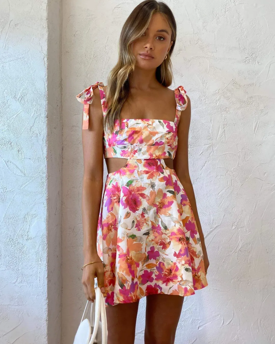 Sofia the Label Mimi Cut Out Mini Dress Print Size 8  for rent on The Volte - main image