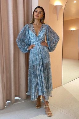 Acler Astone Dress In Blue Fields Size 8 for rent on The Volte - image 1