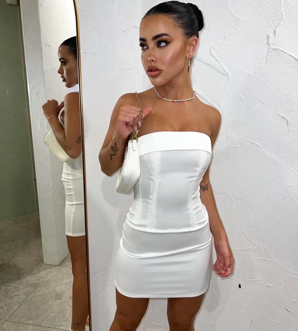 With Jean Chloe Corset White Size XS/ Au 6 for rent on The Volte - main image