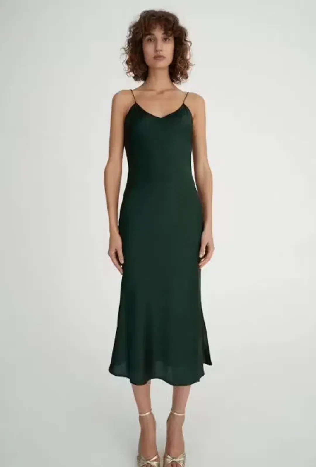 Hansen and Gretel Demi Silk Dress Green Size S for rent on The Volte - main image