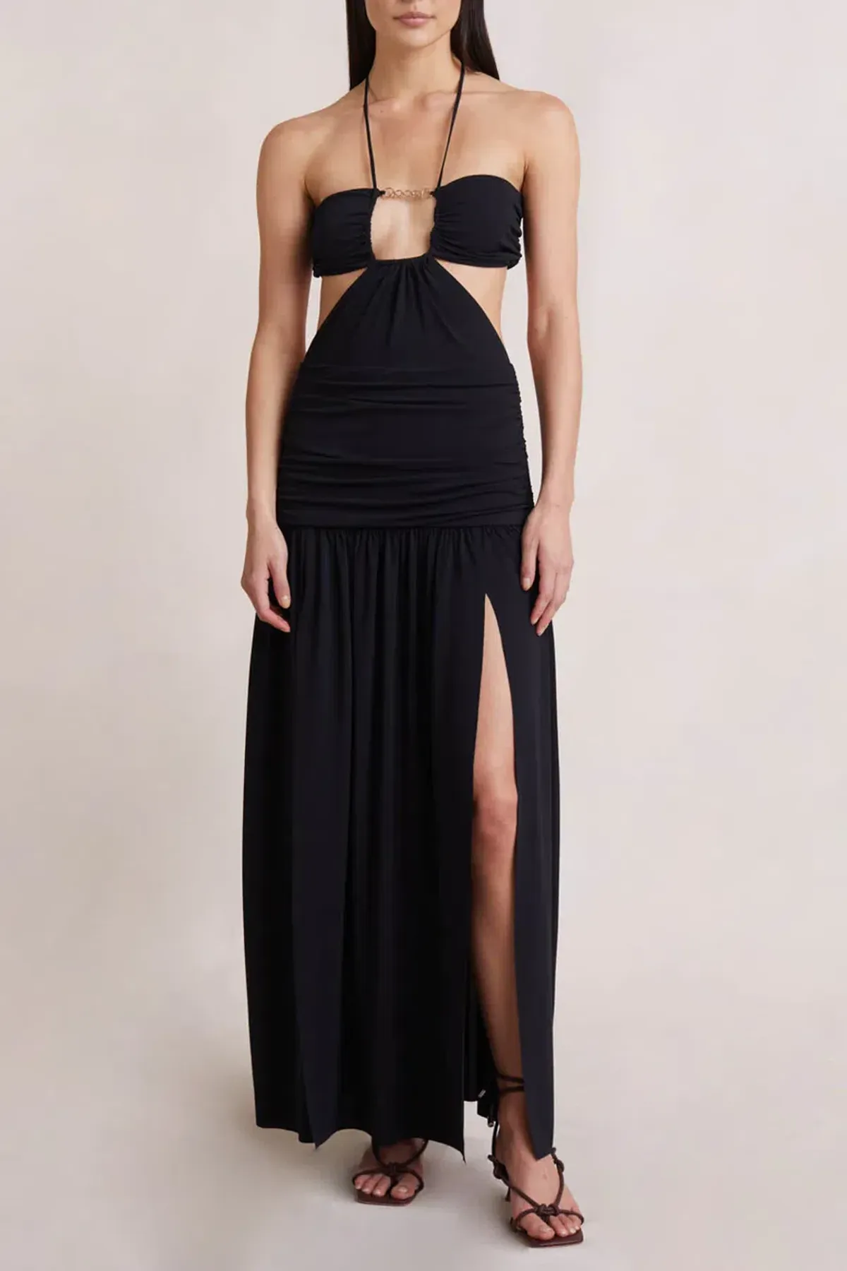 Bec & Bridge Adaline Cut Out Maxi Dress Black Size 8 for rent on The Volte - main image