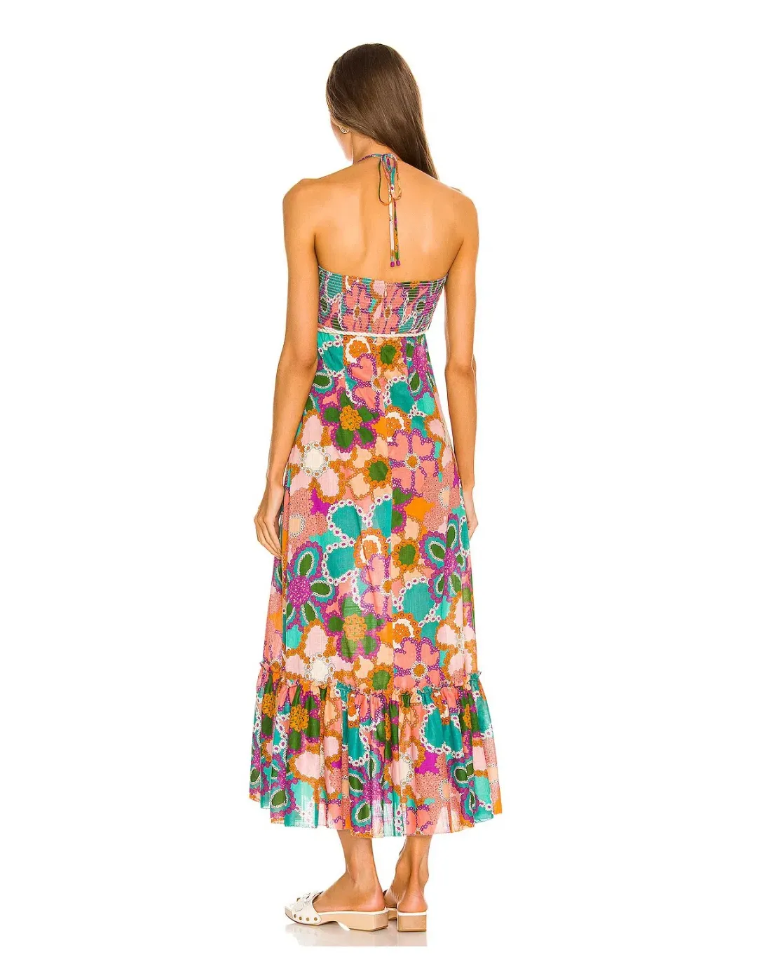 Zimmermann Lola Frill Picnic Dress Purple Floral Size 1 / Au 10 for rent on The Volte - main image