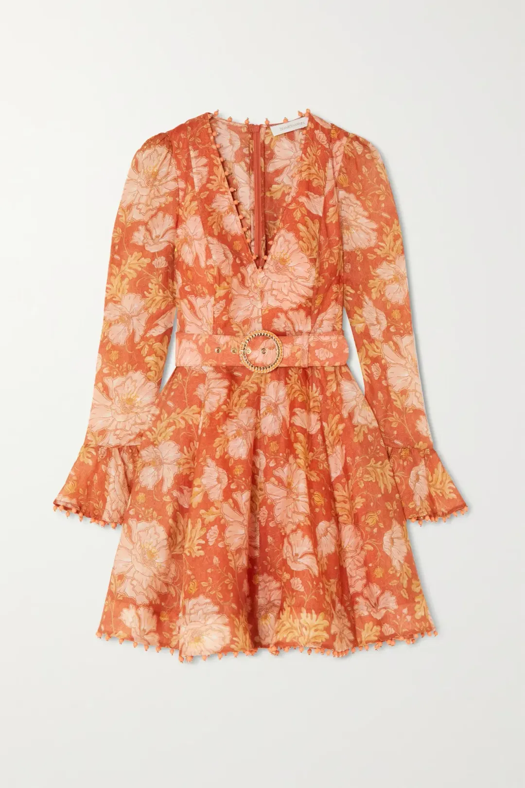 Zimmermann Kaleidoscope Mini Dress Amber Orange Size 1 / Au 10  for rent on The Volte - main image