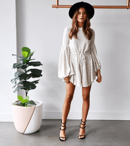 Shona Joy Aimee Balloon Sleeve Mini Dress White size 8 for rent on The Volte - image 1