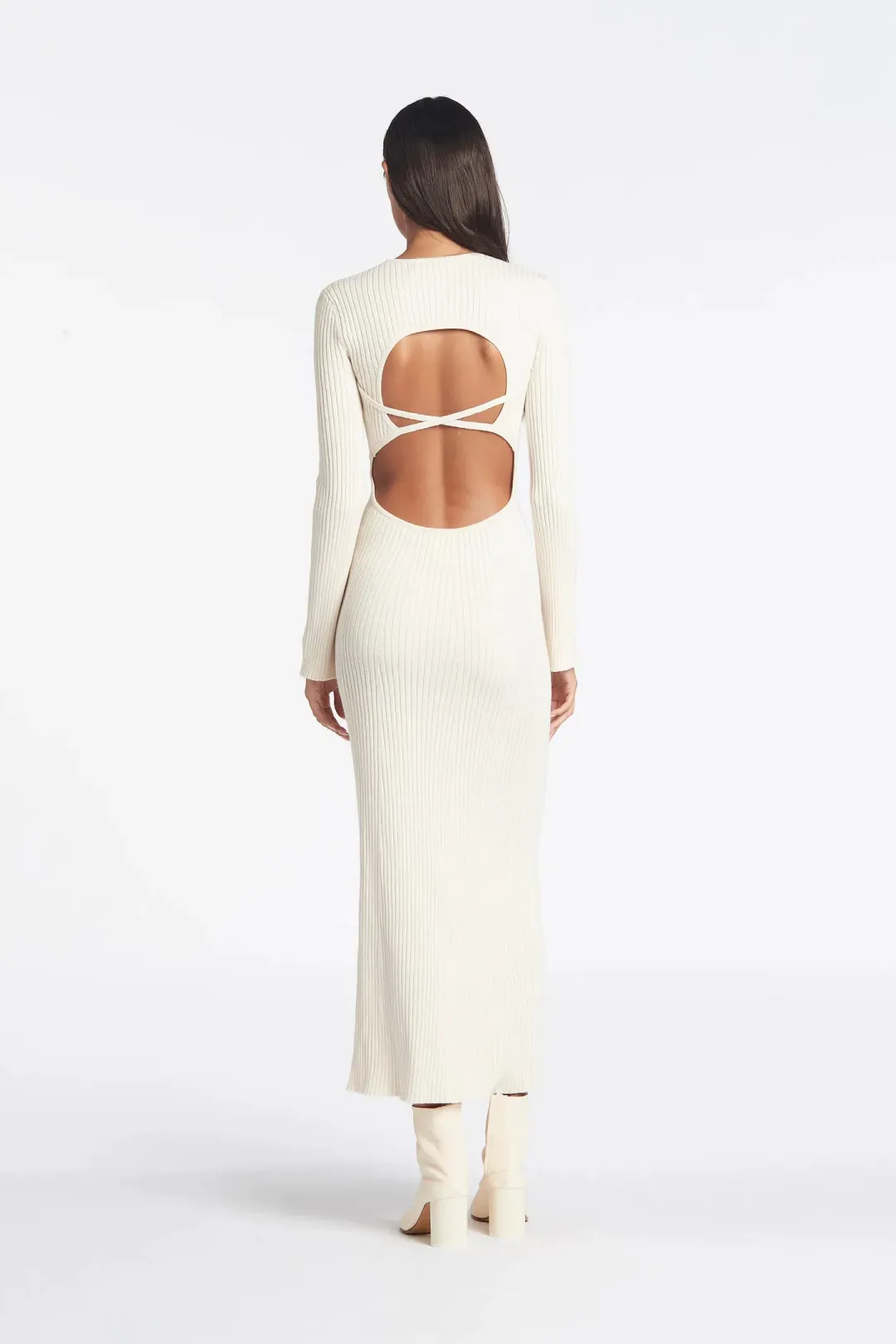 Sir The Label Enes Open Back Dress Cream Size 0 / Au 6 for rent on The Volte - main image