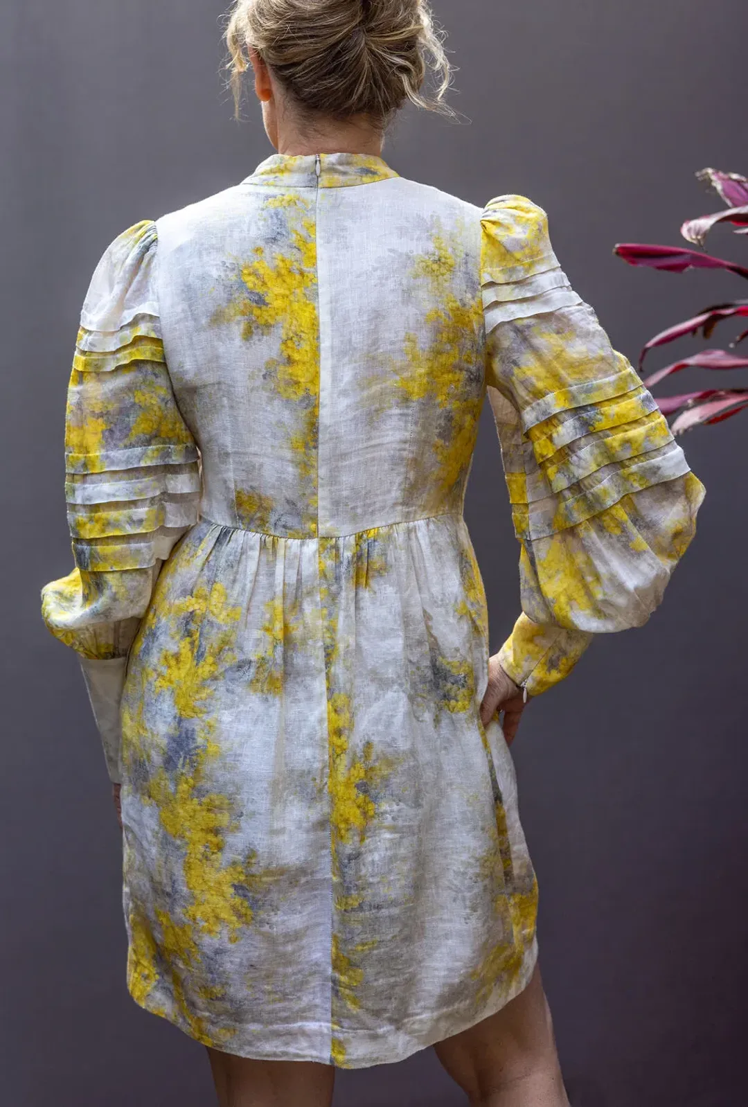 Zimmermann Botanica Wattle Linen Mini Dress Print Size 1 / Au 10 for rent on The Volte - main image