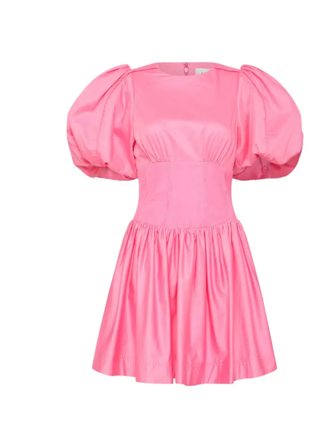 Aje Gianna Puff Sleeve Mini Dress Pink Size AU 12 for rent on The Volte - main image