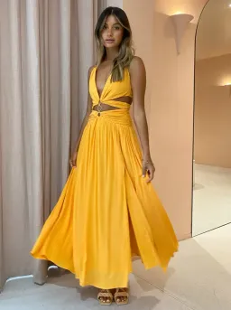 Issy Hoops Dress Orange Sorbet Size 12 for rent on The Volte - image 2