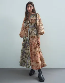 Alemais Phillipa Shirtdress Mix Floral Size 14  for rent on The Volte - image 1
