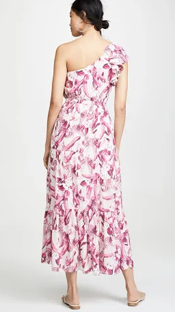 Steele Mahana One Shoulder Dress Print Size 8  for rent on The Volte - image 2