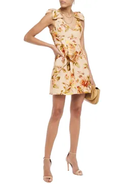 Zimmermann Resistance Tie Mini Dress Autumn Rose Size 0 / AU 8 for rent on The Volte - image 1