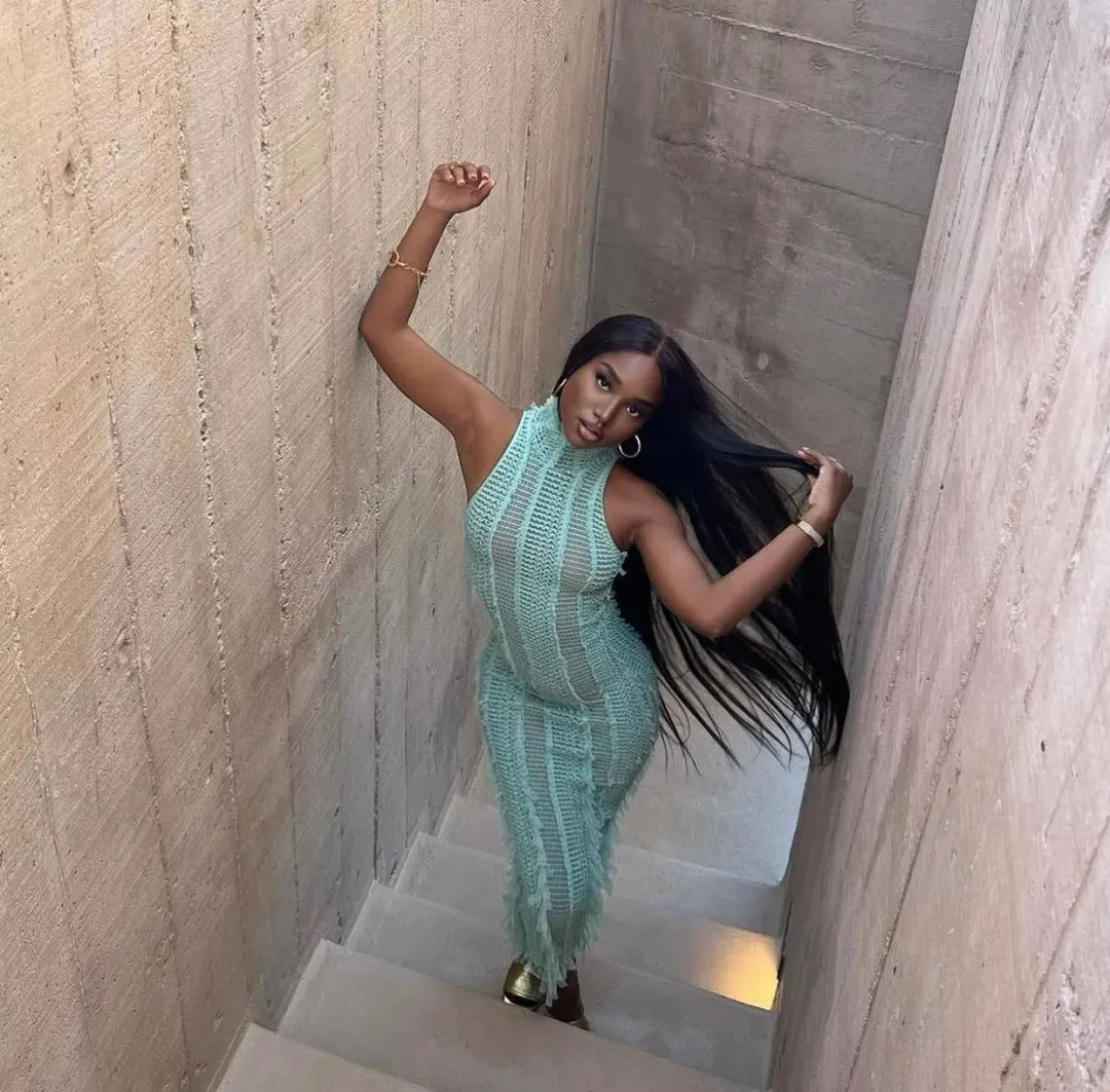 Roberta Einer Angel Midi Dress Mint Size 6 for rent on The Volte - main image