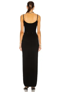 Christopher Esber Ruched Disconnect Cami Knit Dress Black Size 8 for rent on The Volte - image 3