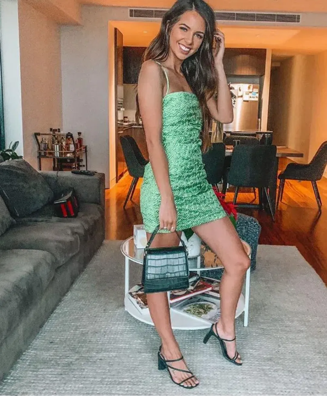 Bec & Bridge Apple Mini Dress Green Size 10 for rent on The Volte - main image