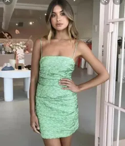 Bec & Bridge Apple Mini Dress Green Size 10 for rent on The Volte - image 1