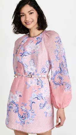 Zimmermann Postcard Floral Mini Dress Print Size 0 / Au 8 for rent on The Volte - image 2