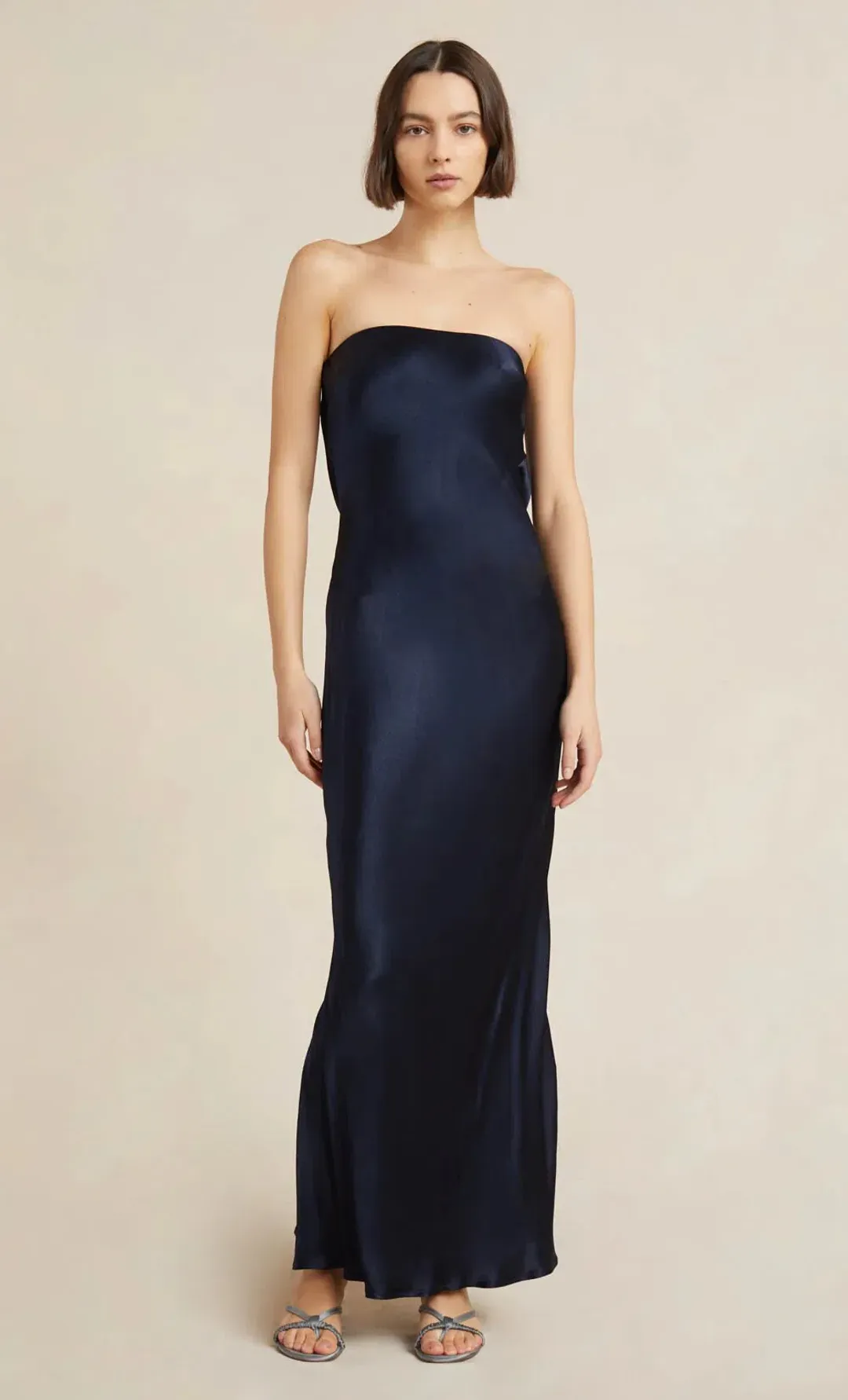 Bec & Bridge Moon Dance Strapless Dress Ink Blue Size 8 for rent on The Volte - main image